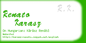 renato karasz business card