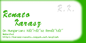 renato karasz business card